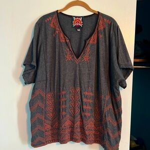 JOHNNY WAS ⚜️ Dolman Sleeve V-Neck Tee